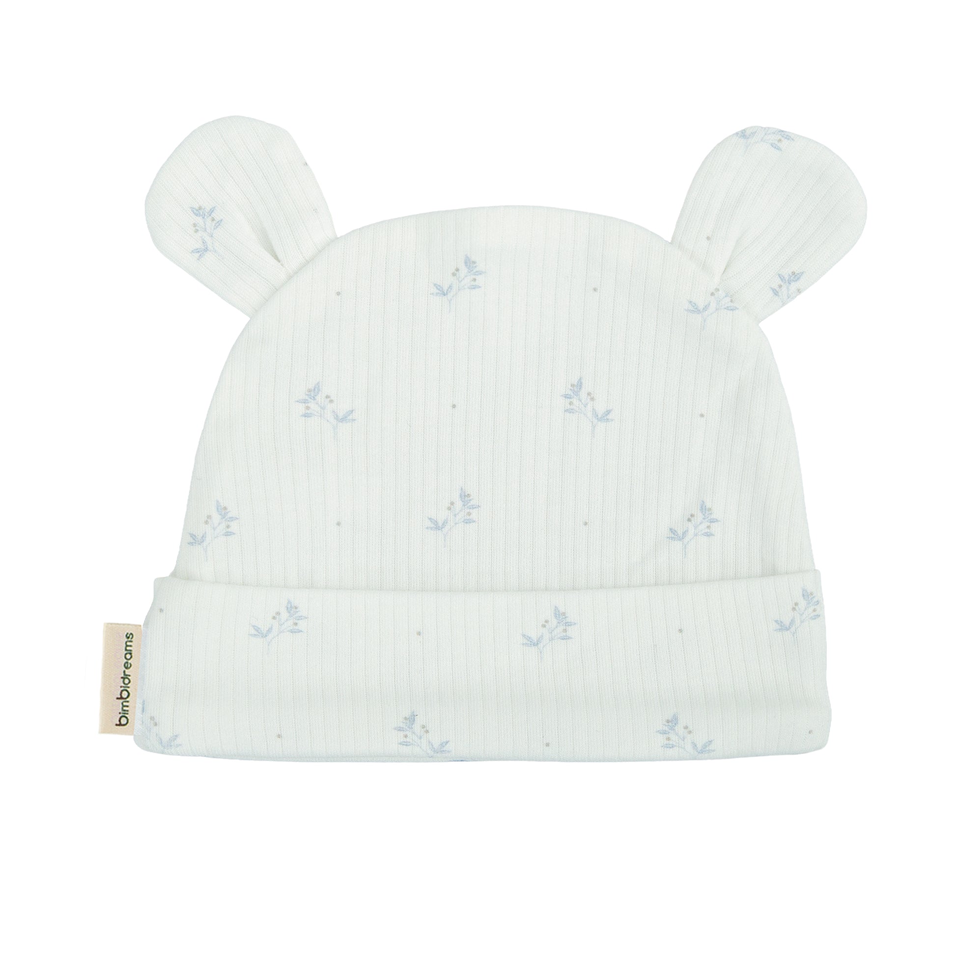 Gorro bebé Eden Blanco Azul 0-1 Mes