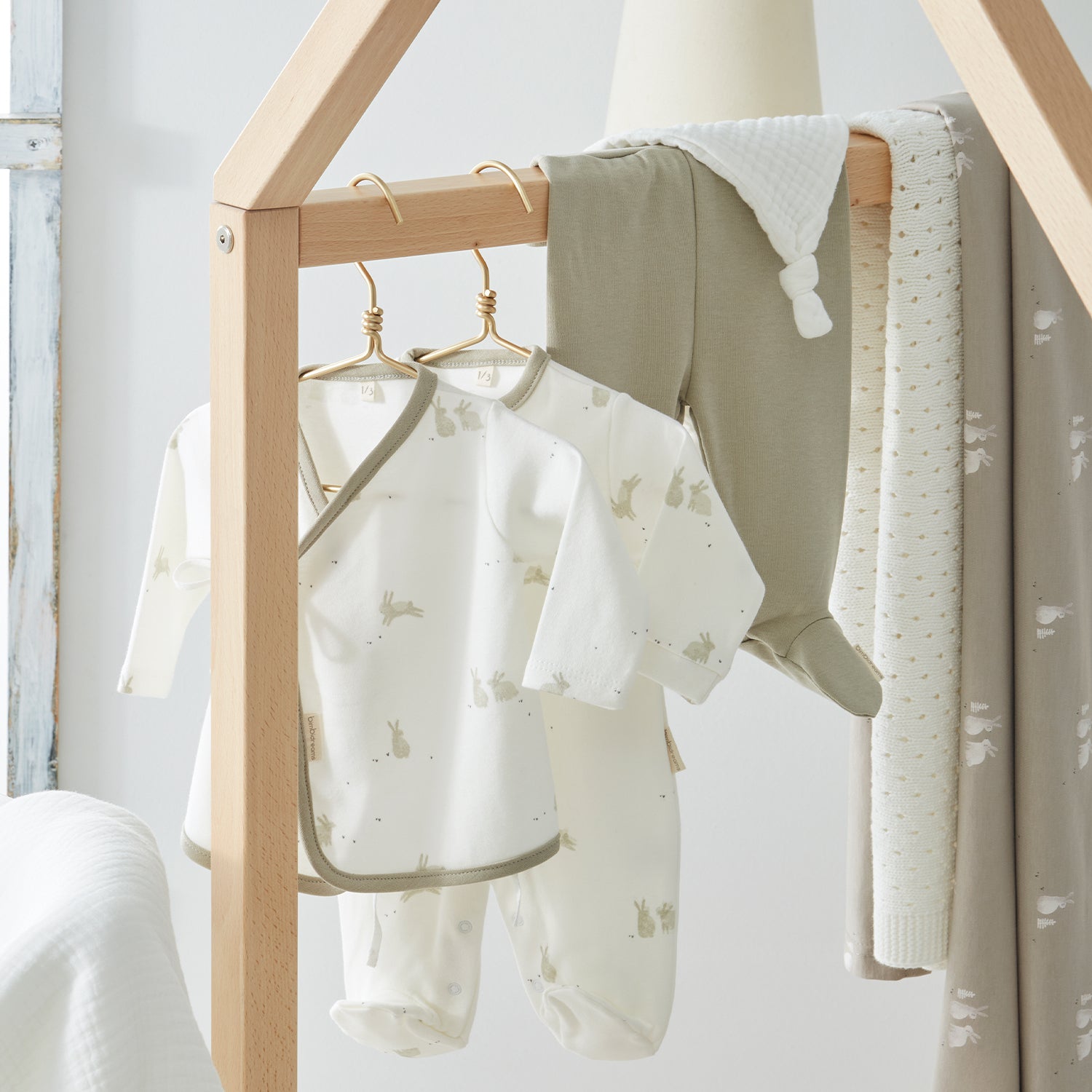 Conjunto jubon y polaina Bunny VM Verde Musgo 1-3 Meses 3