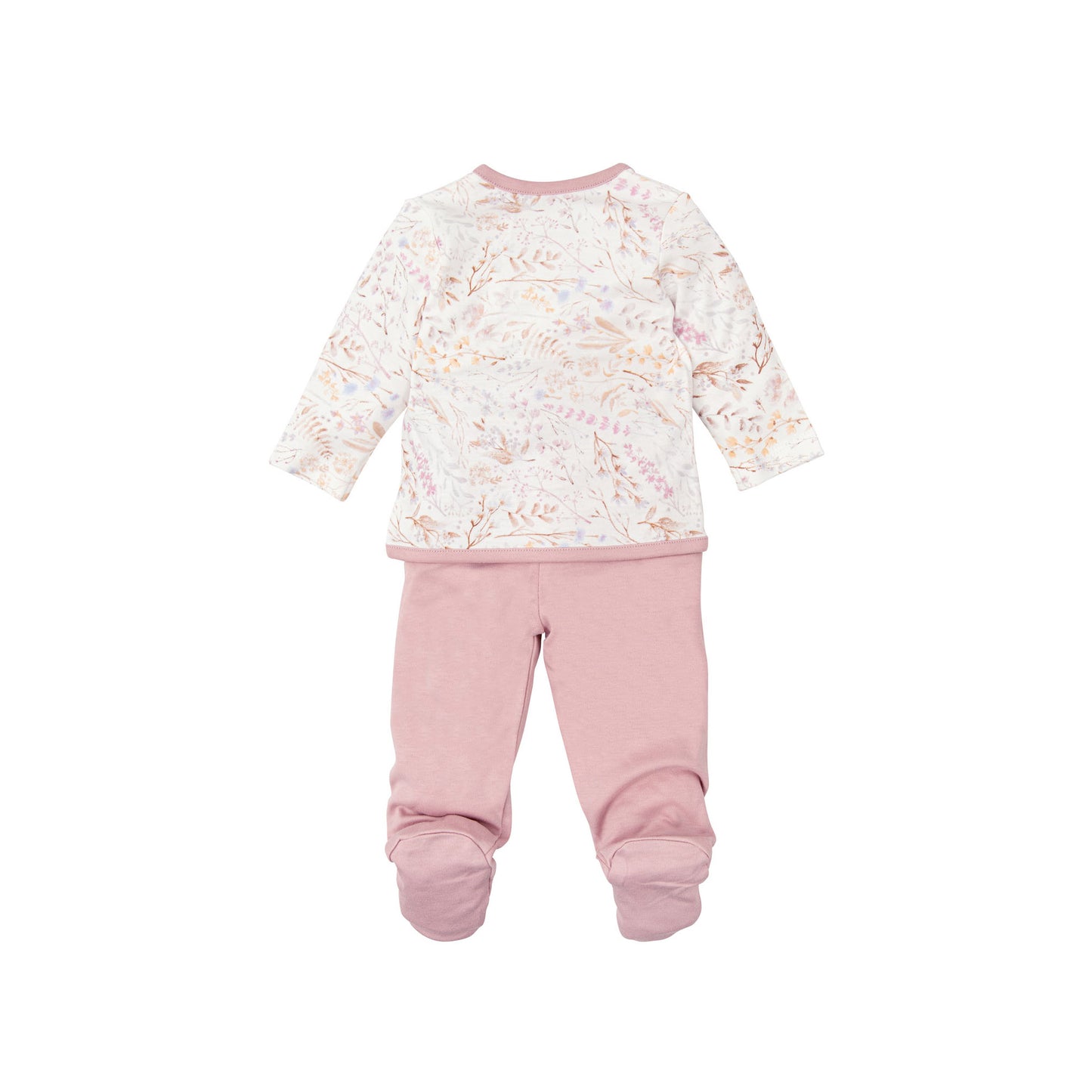 Conjunto jubon y polaina Niza Blanco Lila 1-3 Meses