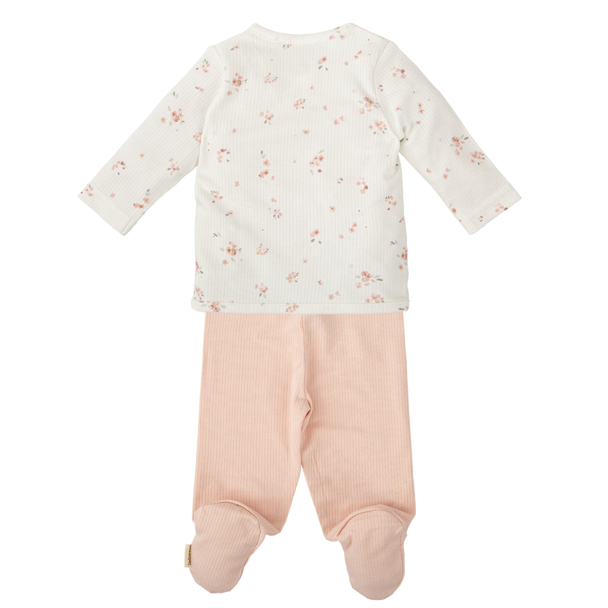 Conjunto jubon y polaina Monet Blanco Rosa 1-3 Meses