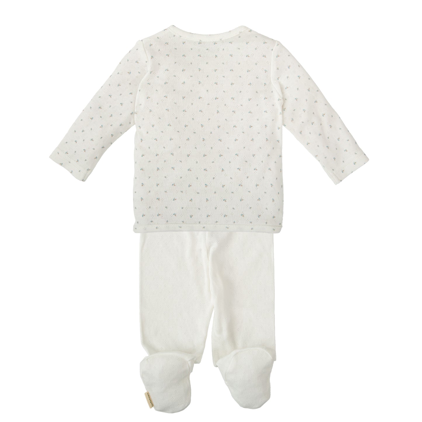 Conjunto jubon y polaina Pointille Azul 1-3 Meses 2