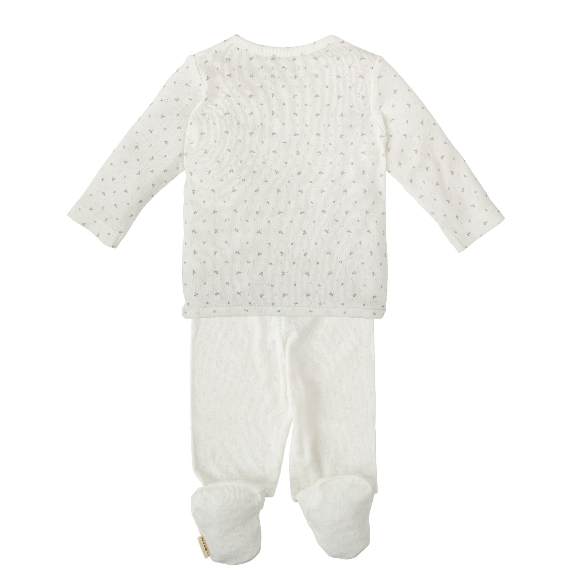 Conjunto jubon y polaina Pointille Azul 1-3 Meses 2