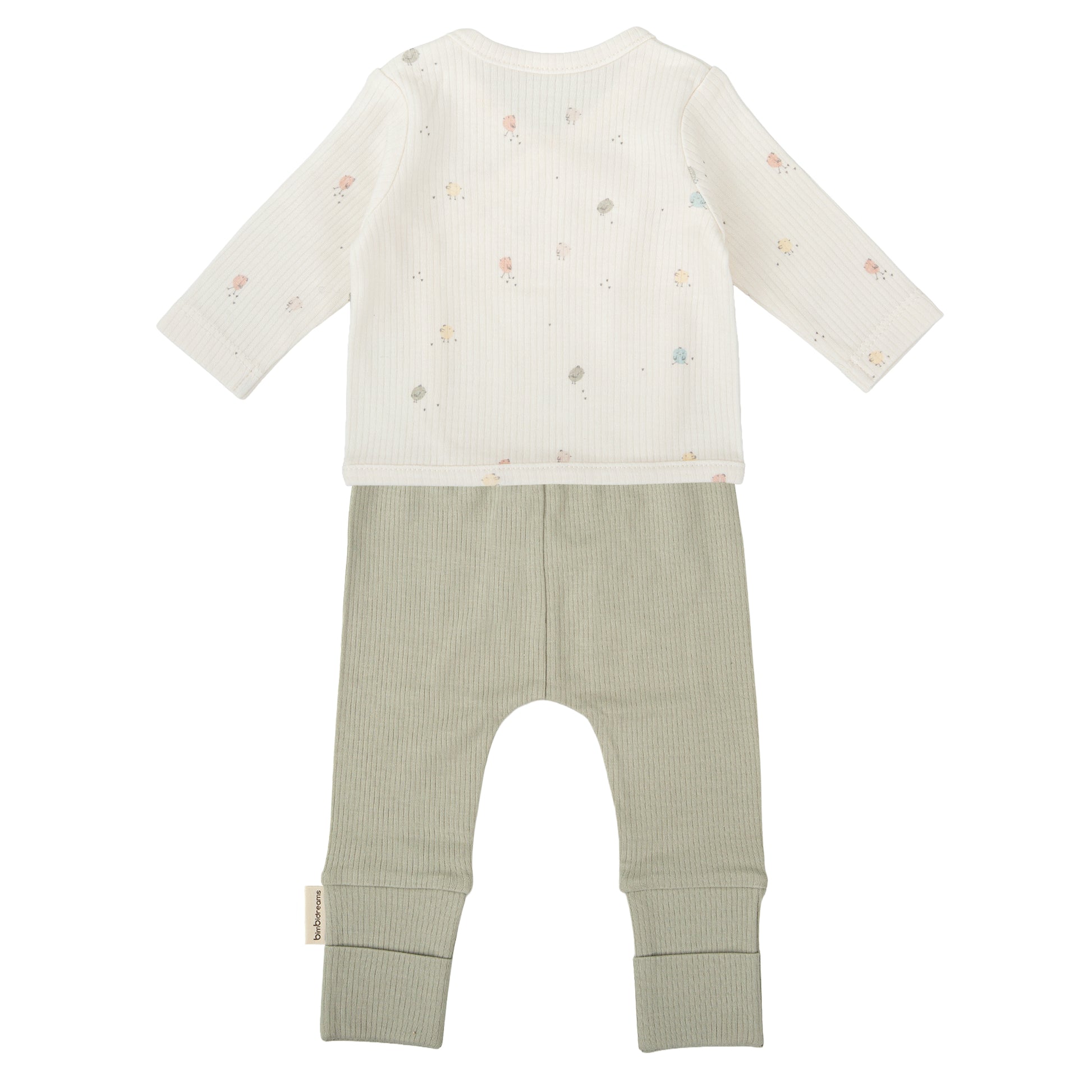 Conjunto jubon y polaina Chicks Blanco Verde 1-3 Meses