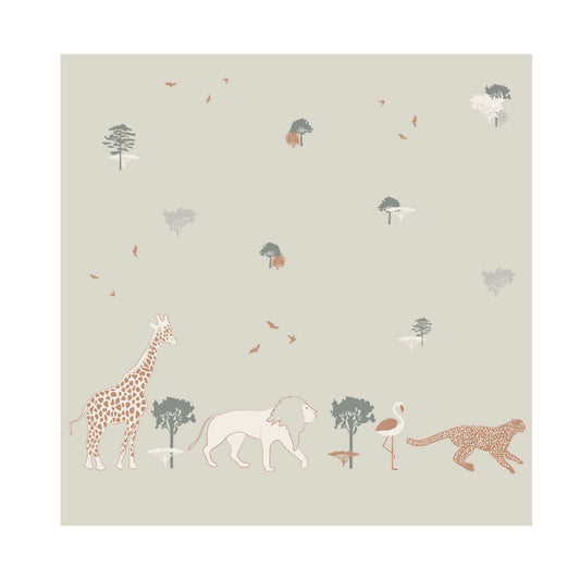 Mural textil decorativo Nairobi Lino 274x275 apróx