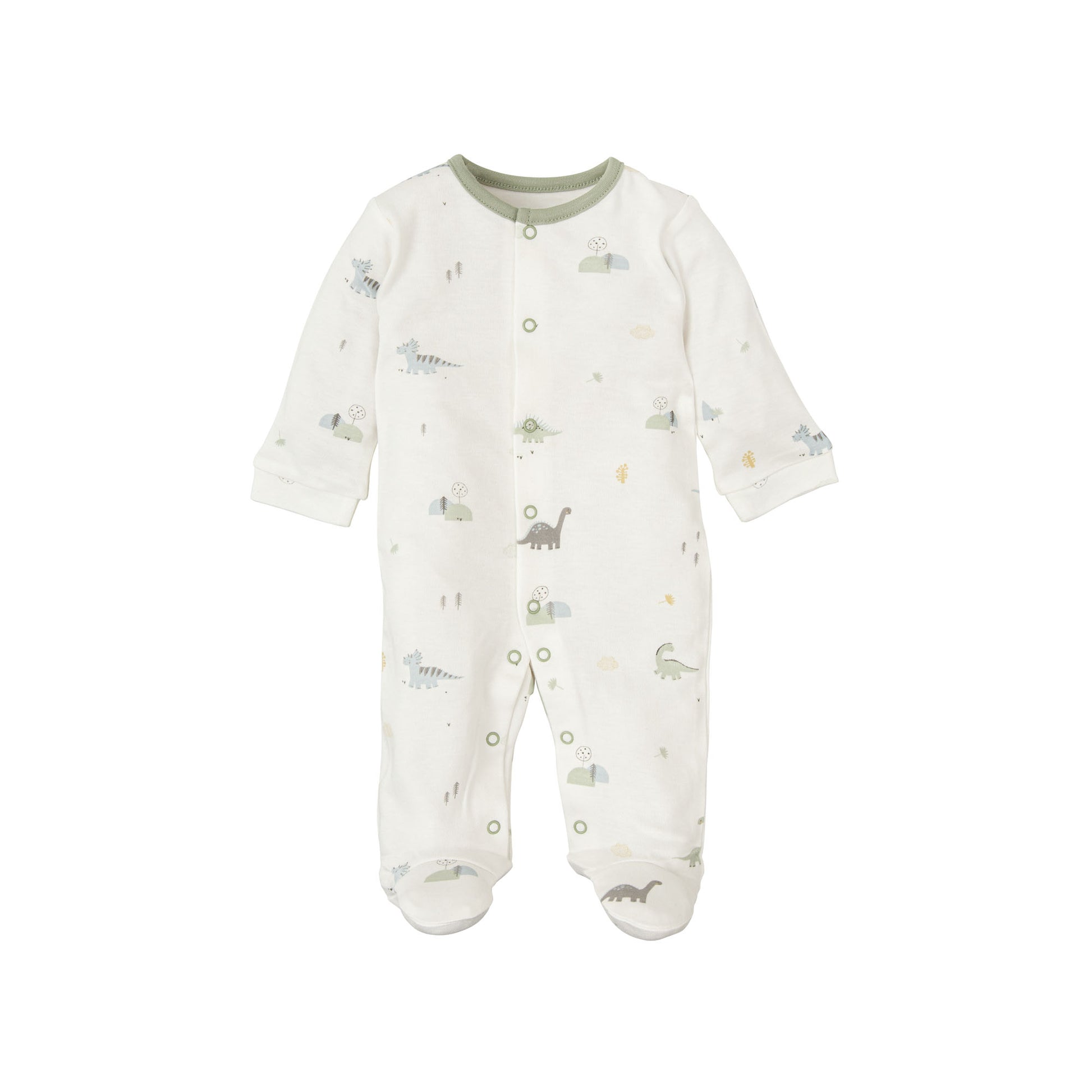 Pijama Trex Blanco Verde 1-3 Meses