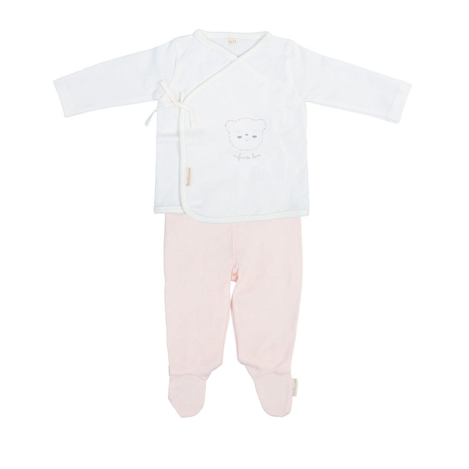 Conjunto jubon y polaina Primera Puesta Rosa 00 Mes