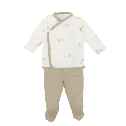 Conjunto jubon y polaina Bunny VM Verde Musgo 0-1 Mes
