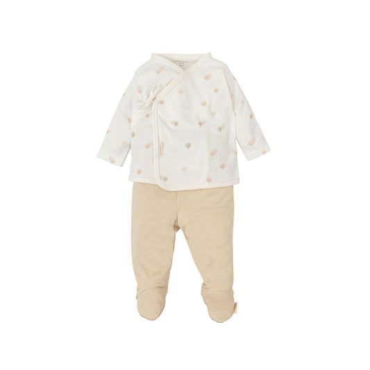 Conjunto jubon y polaina Ciel Lino 0-1 Mes