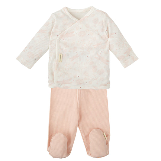 Conjunto jubon y polaina Dafne Blanco Rosa 0-1 Mes