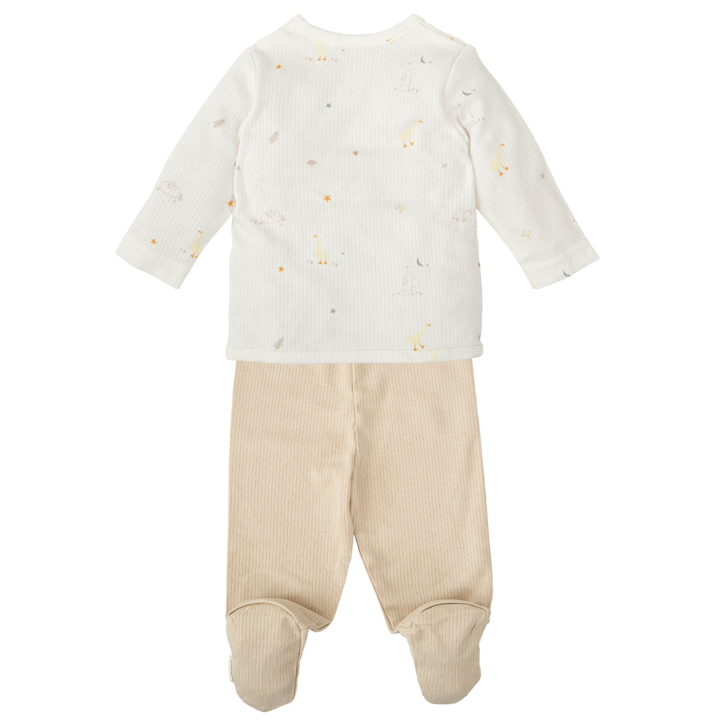 Conjunto jubon y polaina Happy Forest Blanco Lino 0-1 Mes