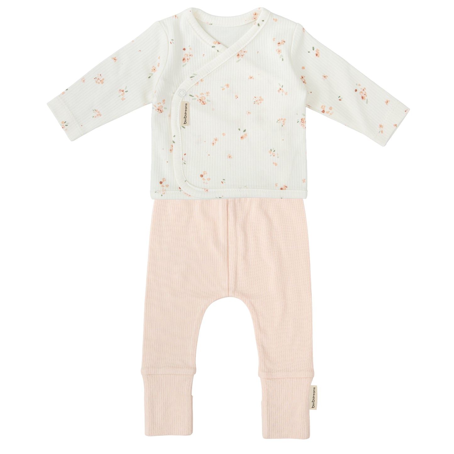 Conjunto jubon y polaina Monet Blanco Rosa 0-1 Mes