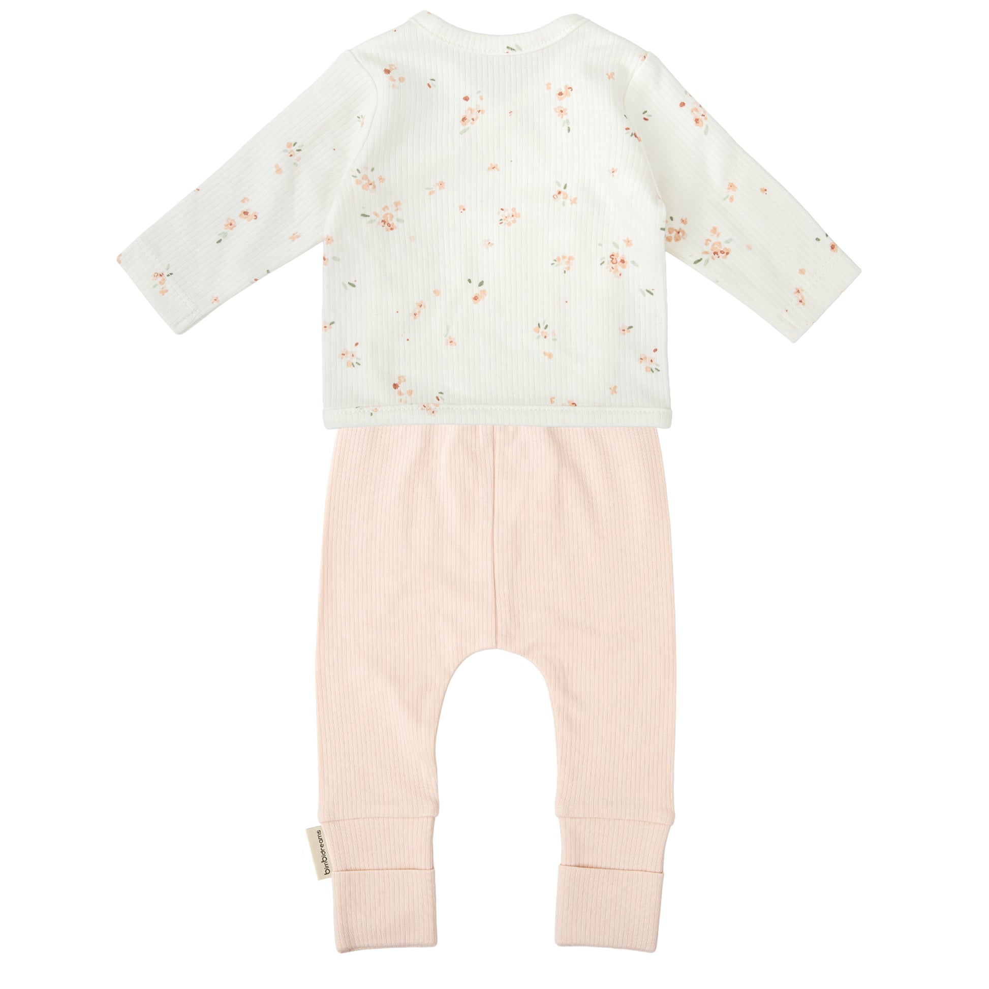 Conjunto jubon y polaina Monet Blanco Rosa 0-1 Mes