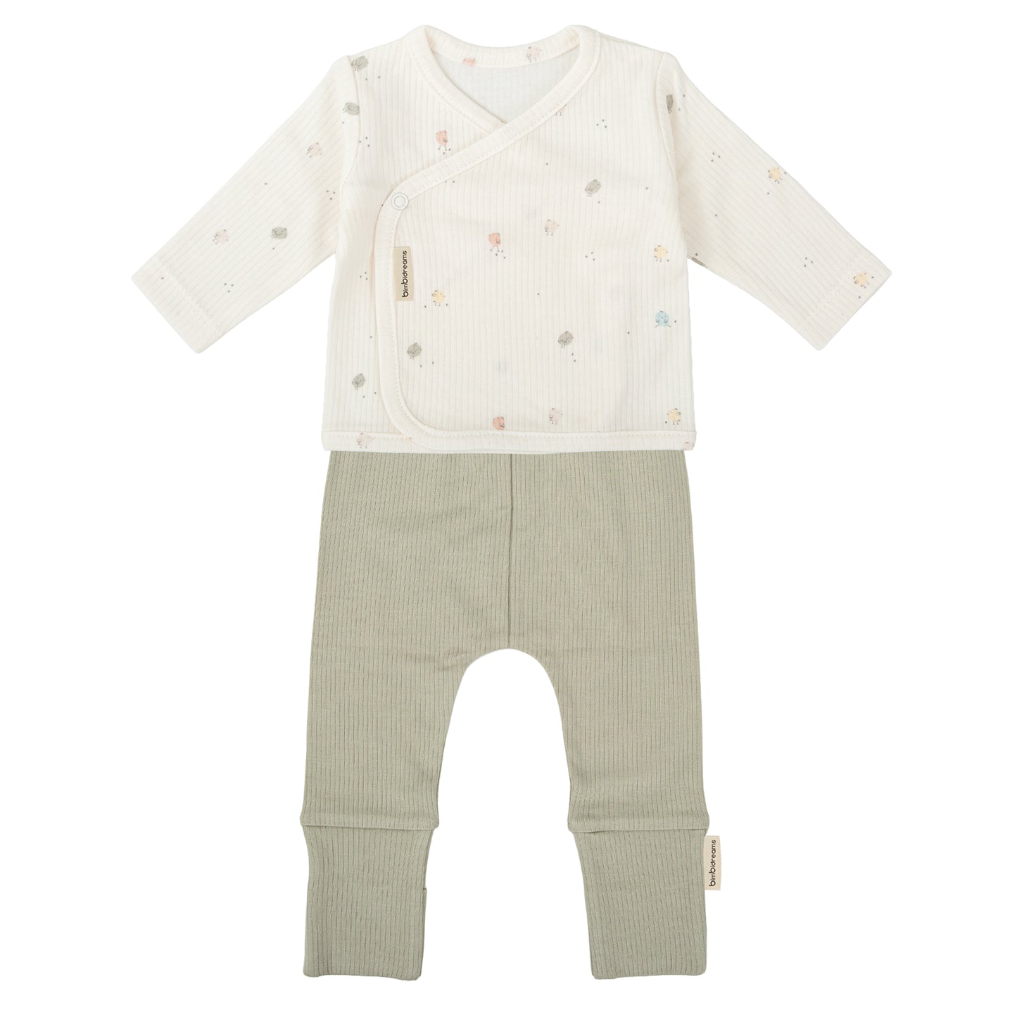 Conjunto jubon y polaina Chicks Blanco Verde 0-1 Mes