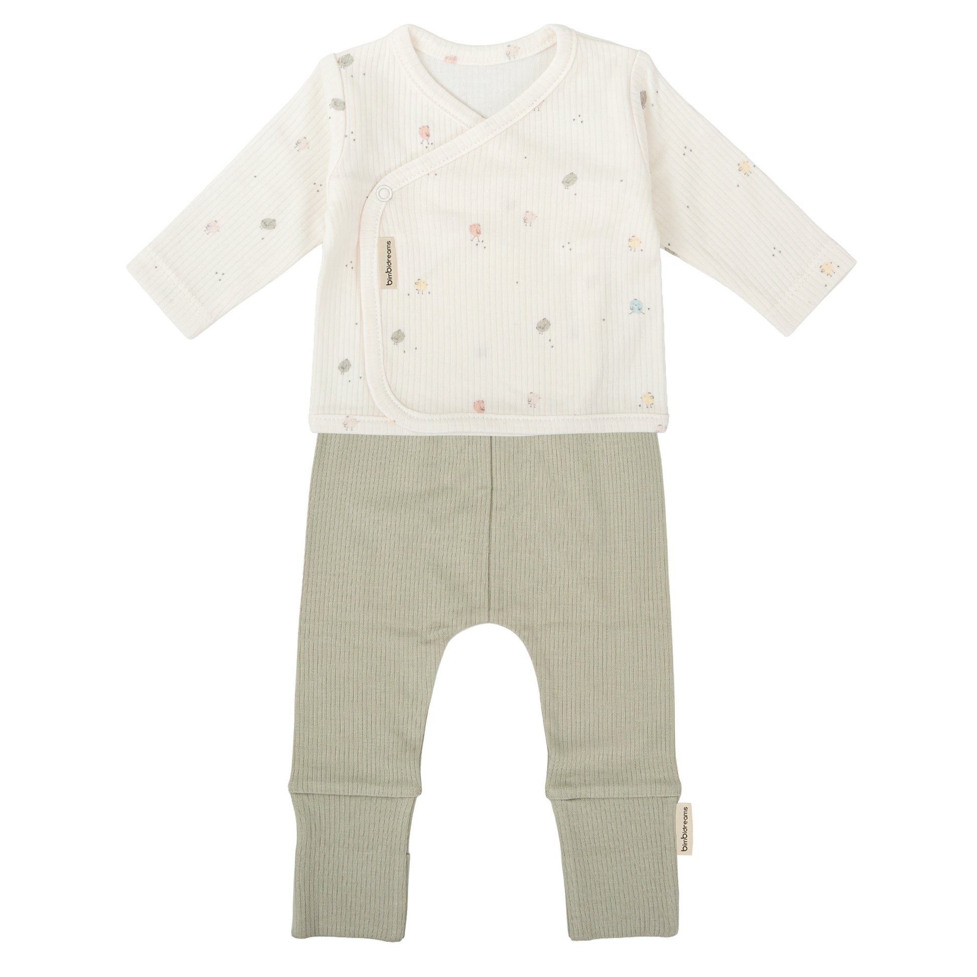 Conjunto jubon y polaina Chicks Blanco Verde 0-1 Mes
