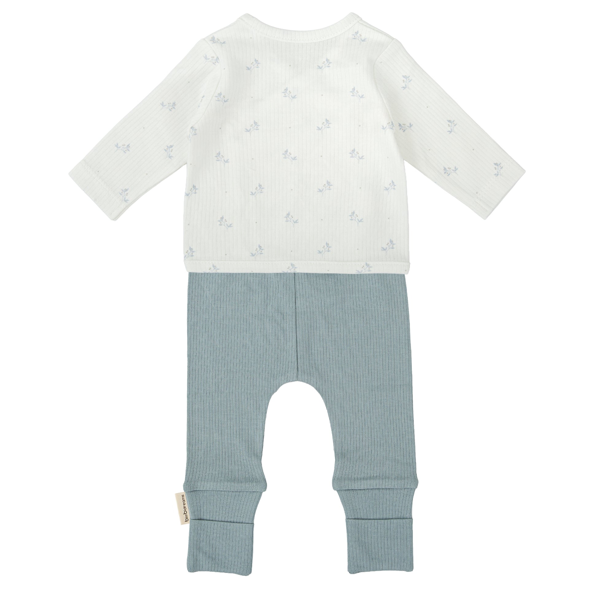 Conjunto jubon y polaina Eden Blanco Azul 0-1 Mes