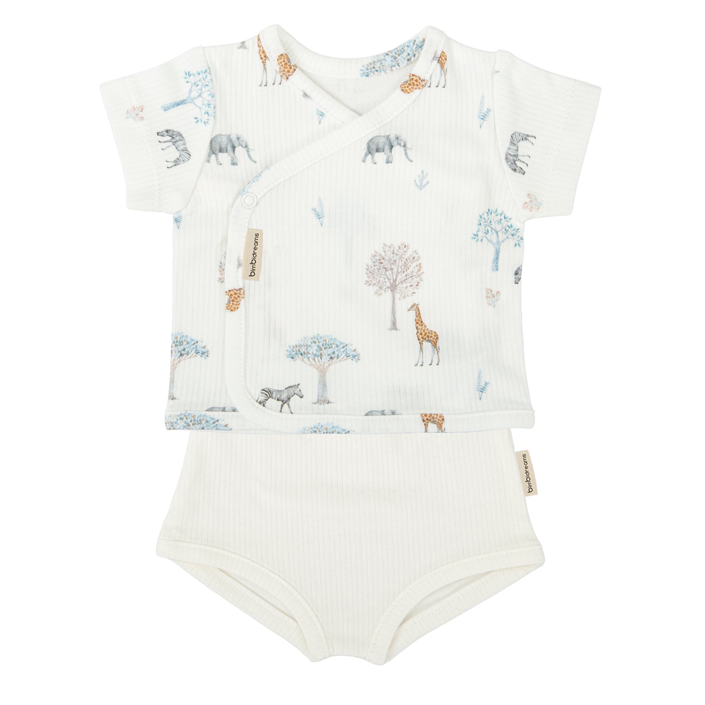 Set Jubón y ranita Tanzania Blanco 1-3 Meses