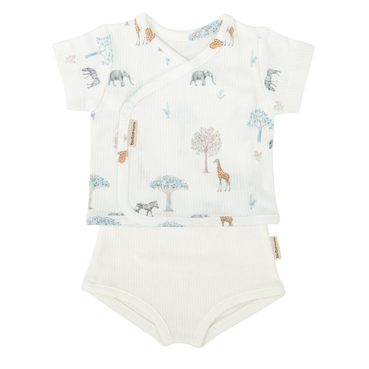 Set Jubón y ranita Tanzania Blanco 1-3 Meses