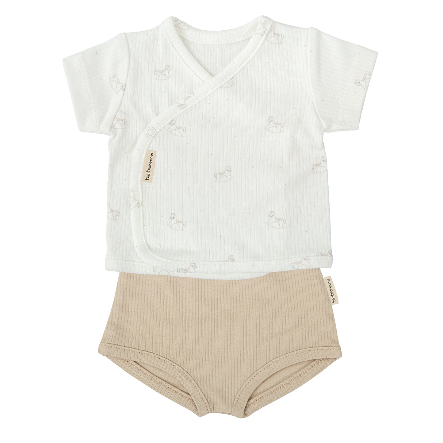 Set Jubón y ranita Toy Blanco Lino 1-3 Meses