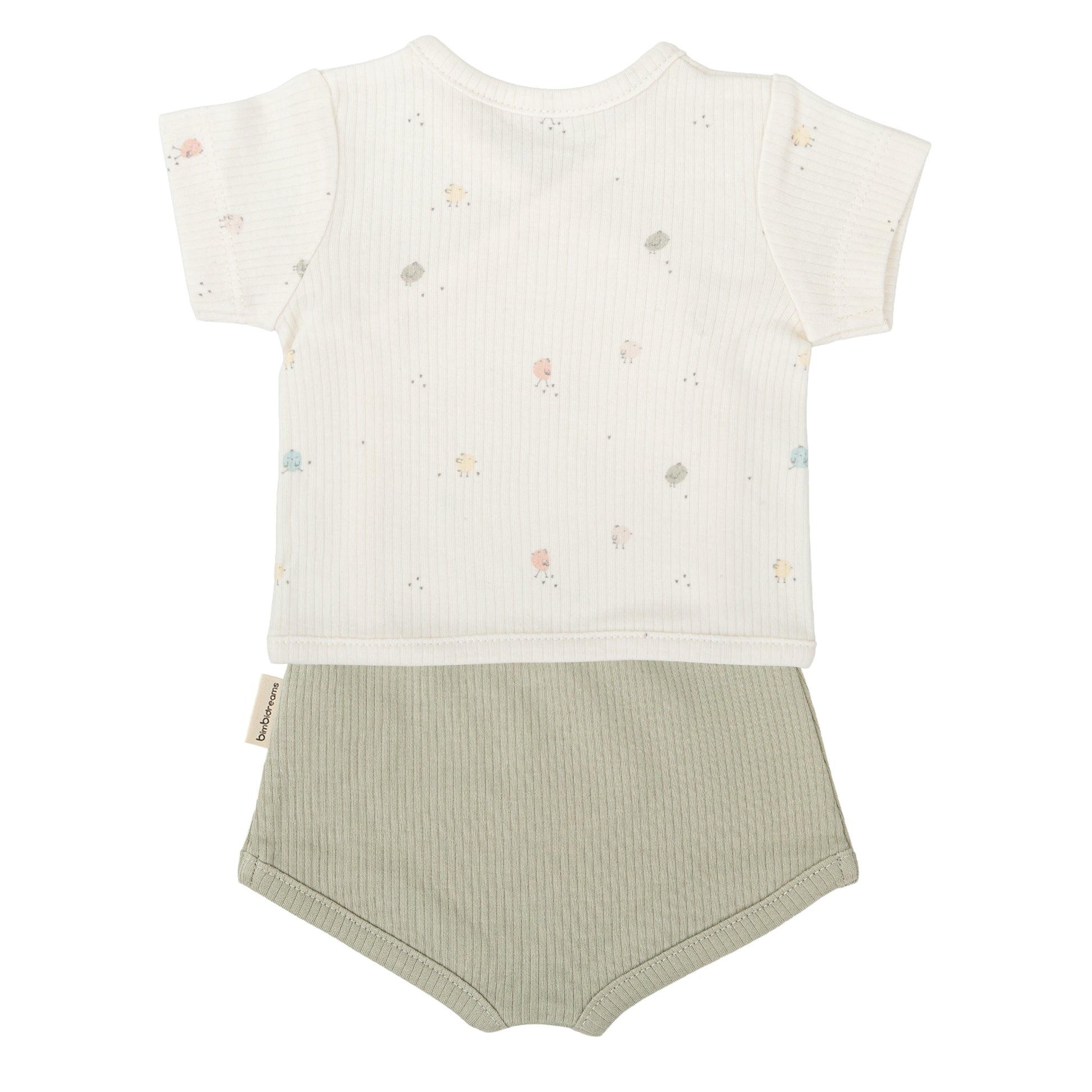 Set Jubón y ranita Chicks Blanco Verde 1-3 Meses