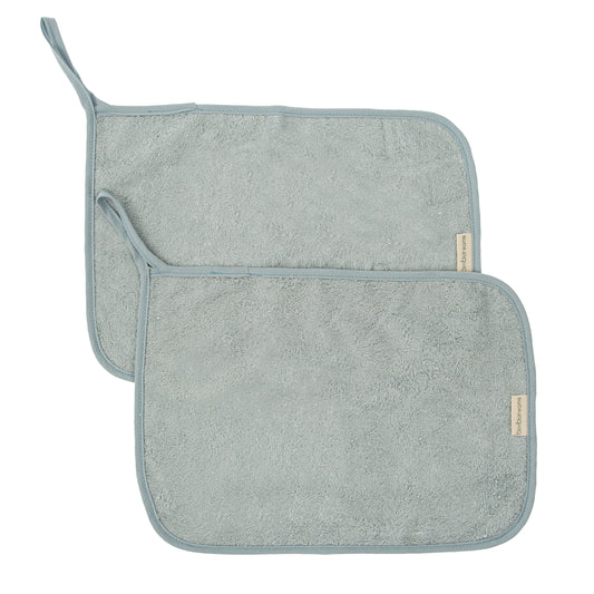Toalla de Guardería - pack 2 Basics Azul Grisaceo 25x35*